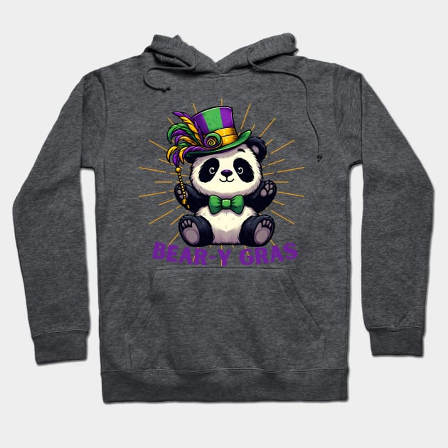 Mardi Gras black and white panda Hoodie by Japanese Fever